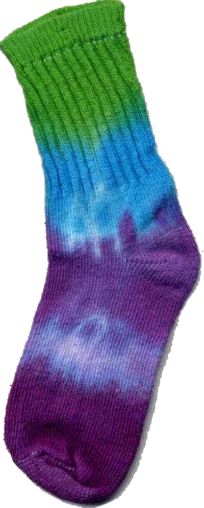 Socks Blue Green Purple